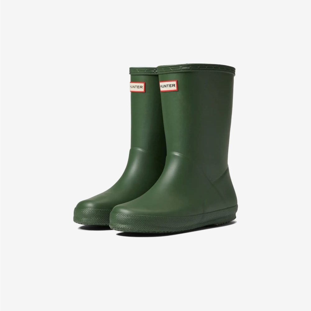Hunter boots, kids, forest green, size 10 US